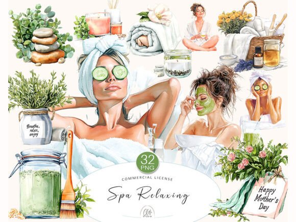 Download Spa Relax Clipart – Self Care &amp; Wellness - Care Collection