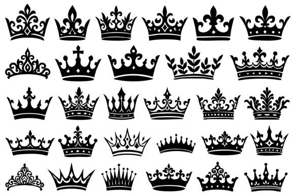 Download Royal King and Queen Crown Silhouette - Royal Collection