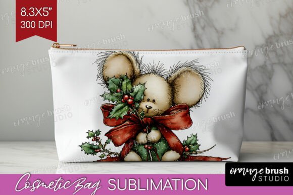 Download Whimsical Christmas Cosmetic Bag PNG - Cosmetic Collection