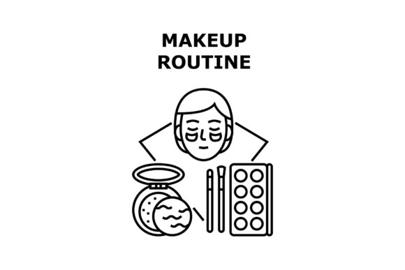 Download Makeup Routine Vector Concept Black - Premium Resources