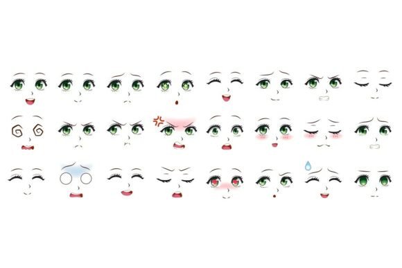 Download Manga Expression. Anime Girl Facial - Girl Collection