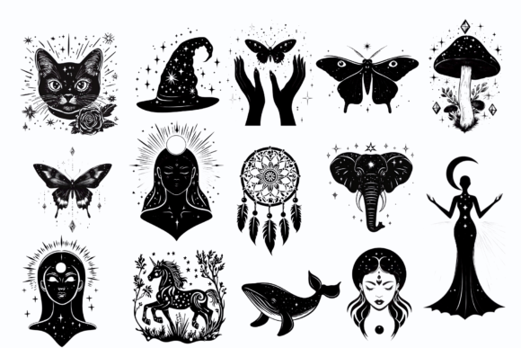 Download Mystic Moon Simple Logo Graphics - Premium Resources
