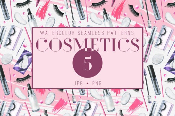 Download Eye Cosmetics Watercolor Patterns - Cosmetic Collection