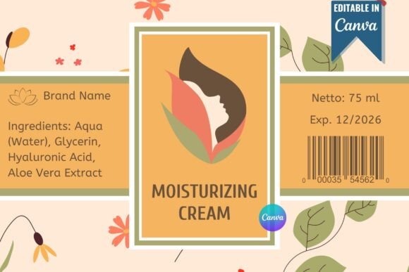 Download Moisturizing Cream Label Template - Moisturizing cream Collection