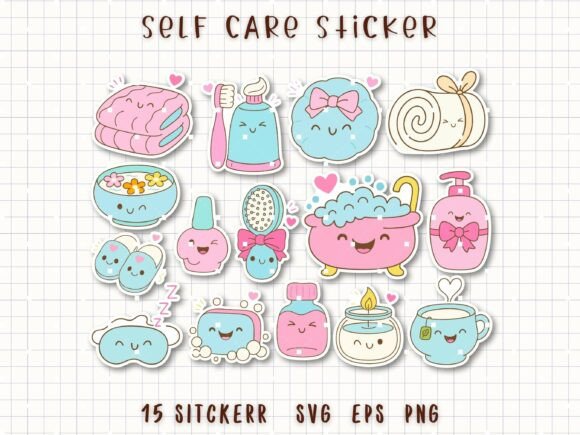 Download Self Care Sticker Spa Bath Relax Clipart - Care Collection