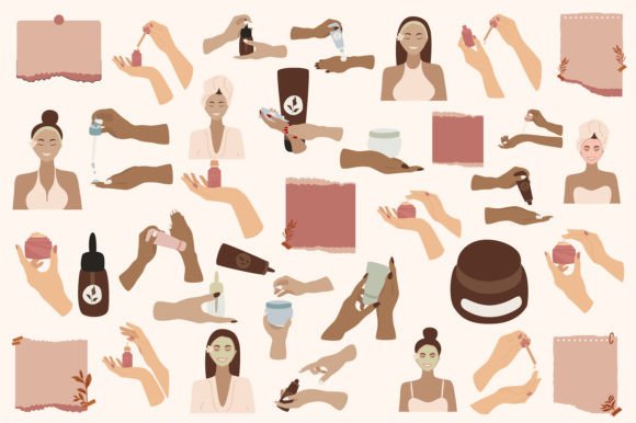 Download Set of Skincare Vector - Care Collection